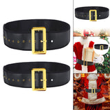 Maxbell 2xSanta Claus Belt Props Christmas Santa Belt for Masquerade Cosplay Role Play 9cmx165cm
