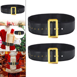 Maxbell 2xSanta Claus Belt Props Christmas Santa Belt for Masquerade Cosplay Role Play 9cmx165cm