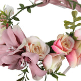 Maxbell Floral Crown Headpiece Garland Headbands for Vacation Wedding Festival Party Pink