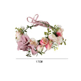 Maxbell Floral Crown Headpiece Garland Headbands for Vacation Wedding Festival Party Pink