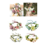 Maxbell Floral Crown Headpiece Garland Headbands for Vacation Wedding Festival Party Pink