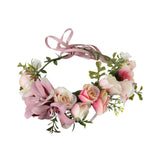 Maxbell Floral Crown Headpiece Garland Headbands for Vacation Wedding Festival Party Pink