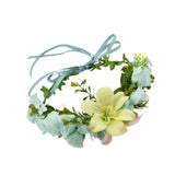 Maxbell Floral Crown Headpiece Garland Headbands for Vacation Wedding Festival Party Green