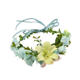 Maxbell Floral Crown Headpiece Garland Headbands for Vacation Wedding Festival Party Green