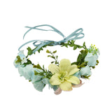 Maxbell Floral Crown Headpiece Garland Headbands for Vacation Wedding Festival Party Green