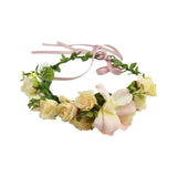 Maxbell Floral Crown Headpiece Garland Headbands for Vacation Wedding Festival Party Pink Yellow