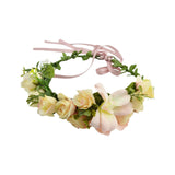 Maxbell Floral Crown Headpiece Garland Headbands for Vacation Wedding Festival Party Pink Yellow