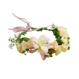 Maxbell Floral Crown Headpiece Garland Headbands for Vacation Wedding Festival Party Pink Yellow