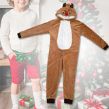 Maxbell Christmas Elk Pajamas Nightwear Fleece Pajamas for Holiday Boys Girls Winter