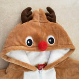 Maxbell Christmas Elk Pajamas Nightwear Fleece Pajamas for Holiday Boys Girls Winter