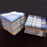 Maxbell 2xPocket Square Hankies Kerchief Party Grooms Durable Cotton Men Handkerchiefs Style G 6Pcs Random