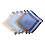 Maxbell 4xPocket Square Hankies Kerchief Party Grooms Durable Cotton Men Handkerchiefs Style G 6Pcs Random