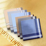 Maxbell 3xPocket Square Hankies Kerchief Party Grooms Durable Cotton Men Handkerchiefs Style G 6Pcs Random