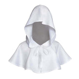 Maxbell 2xHalloween Death Cape Cowl Costume Hooded Poncho for Unisex Adults Women Men White