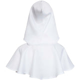 Maxbell 3xHalloween Death Cape Cowl Costume Hooded Poncho for Unisex Adults Women Men White