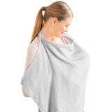 Maxbell Nursing Scarf Breastfeeding Shawl Breast Feeding Covers Light Grey