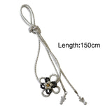 Maxbell 2xObi Ornament Lady Obi Fastening Belt Decoration for Christmas Ceremony Party White