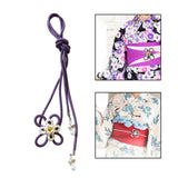 Maxbell 4xObi Ornament Lady Obi Fastening Belt Decoration for Christmas Ceremony Party Purple
