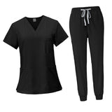 Maxbell 2 Piece Female Scrub Set Machine Nurse Work Clothing for Beauty Salon