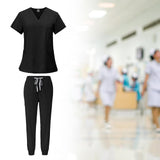 Maxbell 2 Piece Female Scrub Set Machine Nurse Work Clothing for Beauty Salon