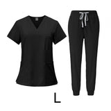 Maxbell 2 Piece Female Scrub Set Machine Nurse Work Clothing for Beauty Salon