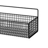 Maxbell 2xWall Hanging Baskets Metal Wire Storage Basket for Living Room Pantry Garage Black