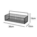 Maxbell 2xWall Hanging Baskets Metal Wire Storage Basket for Living Room Pantry Garage Black