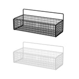 Maxbell 2xWall Hanging Baskets Metal Wire Storage Basket for Living Room Pantry Garage Black