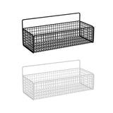 Maxbell 2xWall Hanging Baskets Metal Wire Storage Basket for Living Room Pantry Garage Black