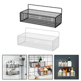 Maxbell 2xWall Hanging Baskets Metal Wire Storage Basket for Living Room Pantry Garage Black