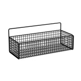 Maxbell 2xWall Hanging Baskets Metal Wire Storage Basket for Living Room Pantry Garage Black