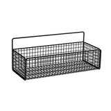 Maxbell 2xWall Hanging Baskets Metal Wire Storage Basket for Living Room Pantry Garage Black
