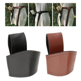 Maxbell 2xHorn Shape Cup Mug Holder Men Women Horn Cup Sleeve Medieval Belt Attachment Black