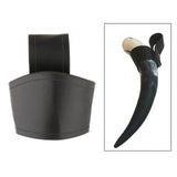 Maxbell 5xHorn Shape Cup Mug Holder Men Women Horn Cup Sleeve Medieval Belt Attachment Black