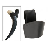 Maxbell 3xHorn Shape Cup Mug Holder Men Women Horn Cup Sleeve Medieval Belt Attachment Black