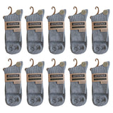 Maxbell 2x10 Pair Men Mid Calf Socks Soft Male Warm Socks for Sports Daily Wear Unisex Gray