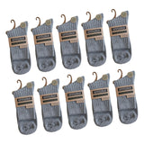 Maxbell 2x10 Pair Men Mid Calf Socks Soft Male Warm Socks for Sports Daily Wear Unisex Gray
