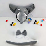 Maxbell 5xElephant Costume 3Pcs Animal Costume for Party Favors Festival Supplies Kids