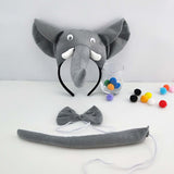 Maxbell 6xElephant Costume 3Pcs Animal Costume for Party Favors Festival Supplies Kids