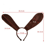 Maxbell 3xDog Ears Headband Tail Bowtie Set Gifts Headdress for Performance Dance Prom