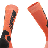 Maxbell Kids Ski Socks Thermal Winter Warm Wool Socks Soft Stockings Snowboard Socks Orange and Black