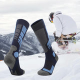 Maxbell Kids Ski Socks Thermal Winter Warm Wool Socks Soft Stockings Snowboard Socks Dark and Light Blue