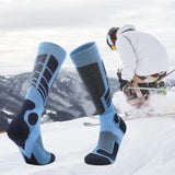 Maxbell Kids Ski Socks Thermal Winter Warm Wool Socks Soft Stockings Snowboard Socks Light and Dark Blue