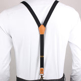 Maxbell 2xMen's Suspenders Hooks Back Fashion Adjustable Braces Mens Womens for Work