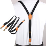 Maxbell 2xMen's Suspenders Hooks Back Fashion Adjustable Braces Mens Womens for Work