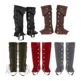 Maxbell 2xPirate Boot Tops Shoes Cover Boot Top Covers for Stage Performance Carnivals Black