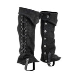 Maxbell 2xPirate Boot Tops Shoes Cover Boot Top Covers for Stage Performance Carnivals Black