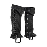 Maxbell 2xPirate Boot Tops Shoes Cover Boot Top Covers for Stage Performance Carnivals Black