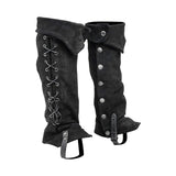 Maxbell 2xPirate Boot Tops Shoes Cover Boot Top Covers for Stage Performance Carnivals Black