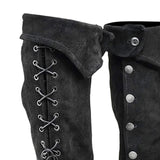 Maxbell 2xPirate Boot Tops Shoes Cover Boot Top Covers for Stage Performance Carnivals Black